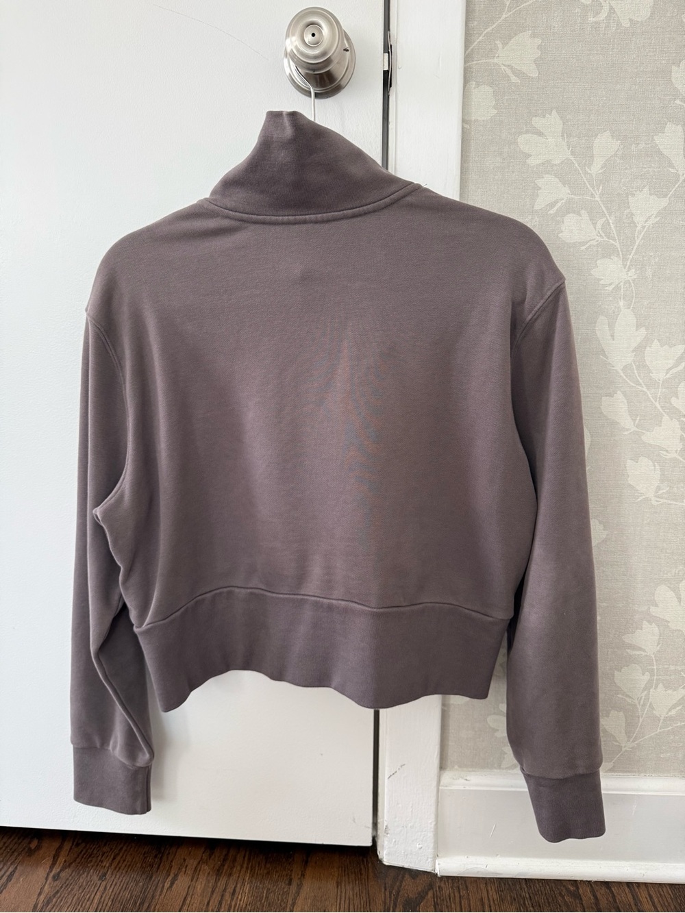 Vuori Cropped Half-Zip Pullover Sweater - Taupe - Picture 2 of 3